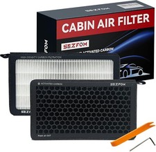 2PCS Cabin Air Filters for Tesla Model 3 Model Y(2016-2025)with Activated Carbon