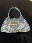 RARE Vintage Y2K Guess Monogram “ Bond St Mini” Handbag Blue