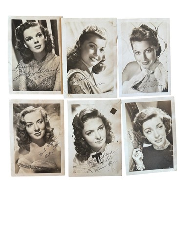 Hollywood Stars Vintage 5x3.5 Inch Studio Photographs - Actresses - All Signed