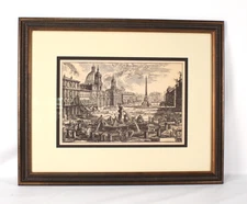 Giovanni Piranesi Veduta della Piazza Navona sopra le rovine del Circo Etching