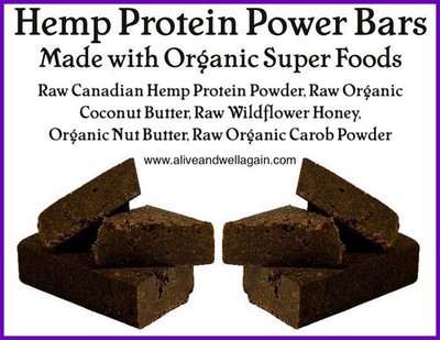 Alive & Well Again Hemp Protein Power Bars, Bulk, PB & Carob, Florida Only