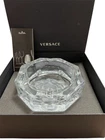 VERSACE Ashtray Rosenthal Medusa Crystal Clear With original box Rare Interior