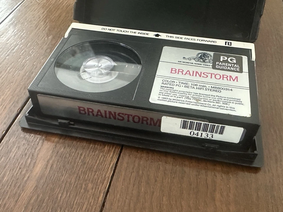 BETA Tape Brainstorm Ex Rental in Clam Case Christopher Walker Sci-Fi NOT VHS! Foto 4 de 4
