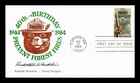 US COVER SMOKEY BEAR PREVENT FOREST FIRES 40TH ANNIVERSARY FDC THERMOGRAPHED
