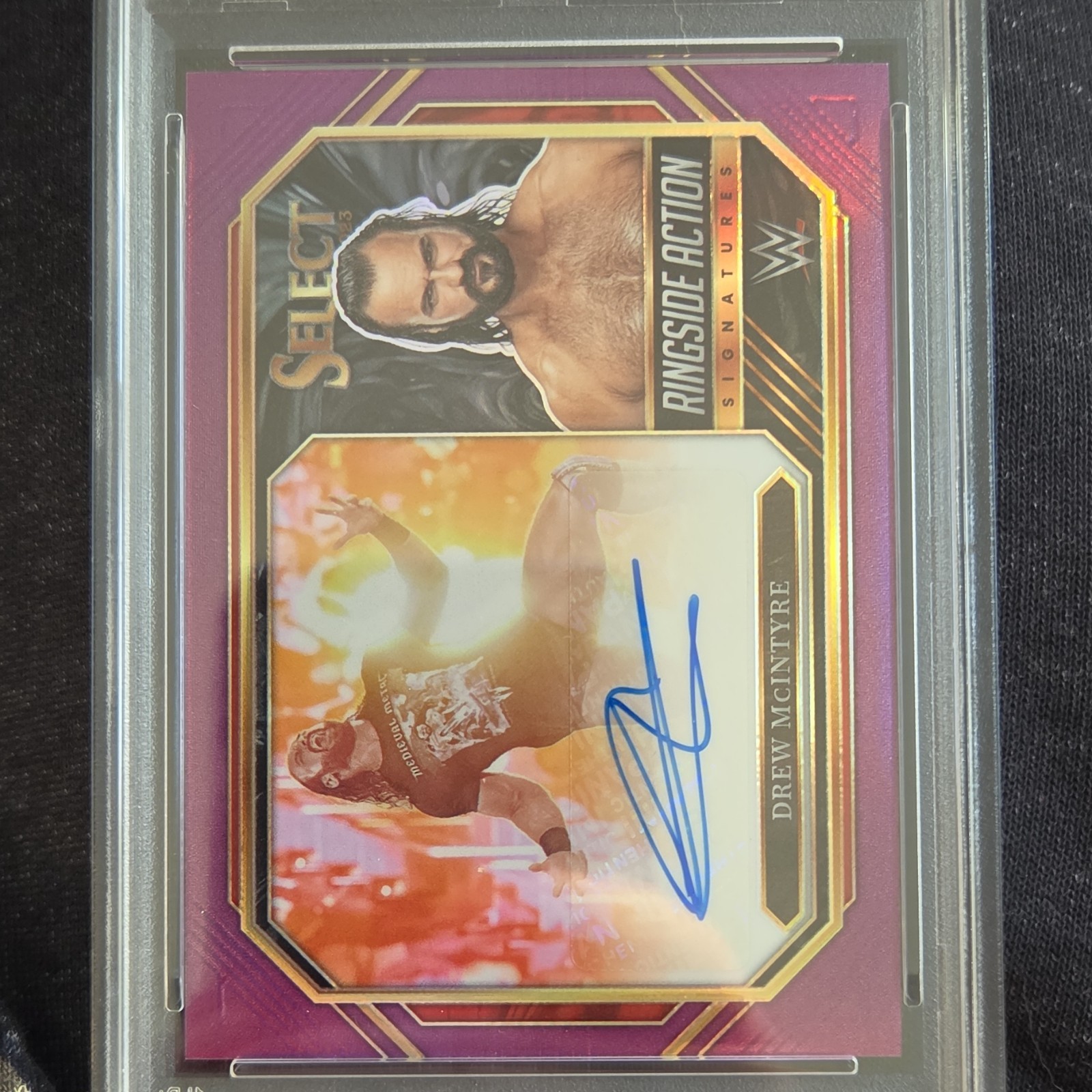 2023 Panini Select WWE Ringside Action Signatures Prizm Drew McIntyre /35