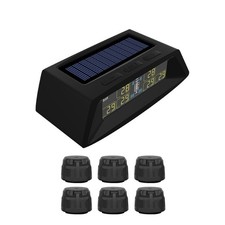6 Tire Tpms Wireless Solar Tire Pressure Monitor System 433mhz Truck Rv Trailer