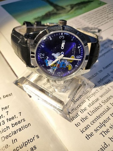 m65 Oris Vintage Donald Duck HandWind Watch Blue Leather Strap 44mm Case - 第 3/6 張圖片