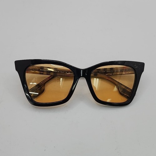 NEW Burberry Elsa Cat Eye Sunglasses B4346 53-17-140 Brown Lenses, Black Frame - Picture 8 of 11