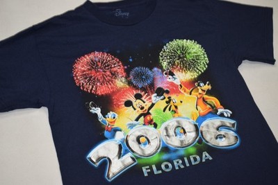 Disney Mickey Mouse Shirt 2006 Fashion Comic Florida USA Goofy Donald Pluto S