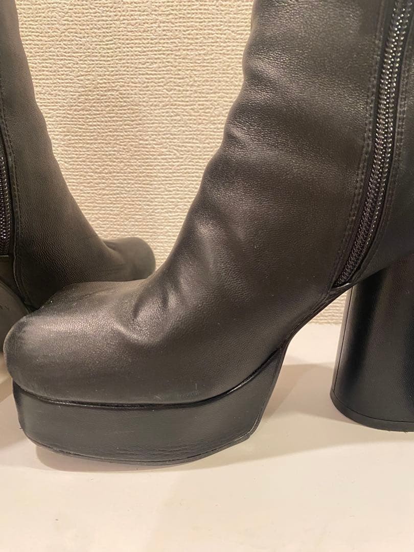 Ameri VOLUMINOUS TOE PLATFORM BOOTS Black S Size - image 5