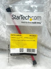 StarTech SATA8RA1 8in Short SATA to Right Angle SATA Serial ATA Flat Cable