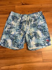Guy Harvey Blue Tropical Swim Trunks Men  s M