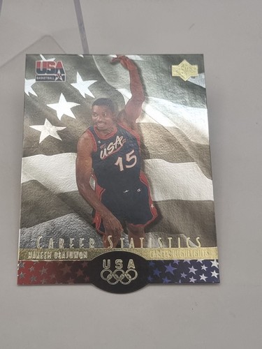 1996 Upper Deck USA Basketball Deluxe Edition SP Hakeem Olajuwon #S6 - Picture 4 of 6