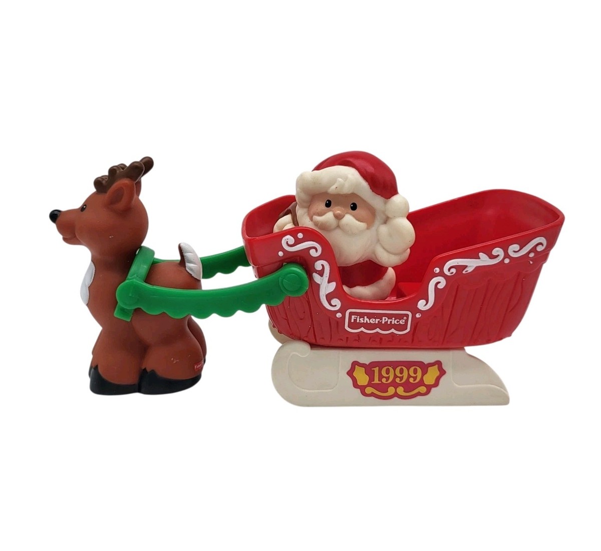 Fisher Price Little People Santa's Sleigh Santa Claus Reindeer