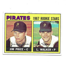 1967 Topps #123 Pirates Rookies, Luke Walker, Jim Price, Pittsburgh Pirates