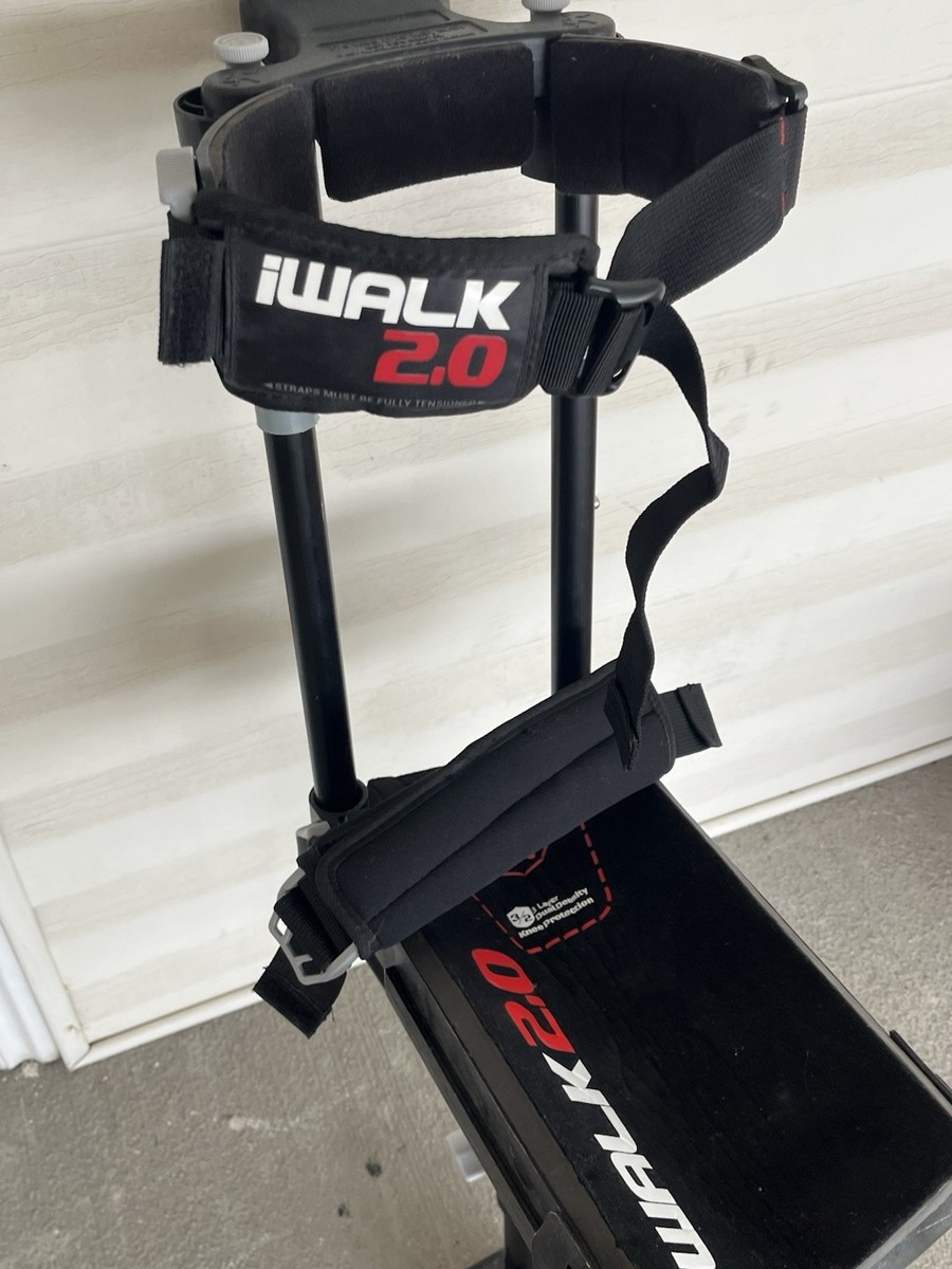 iWALK 2.0 Hands Free Knee Crutch Red Black Left/Right Leg