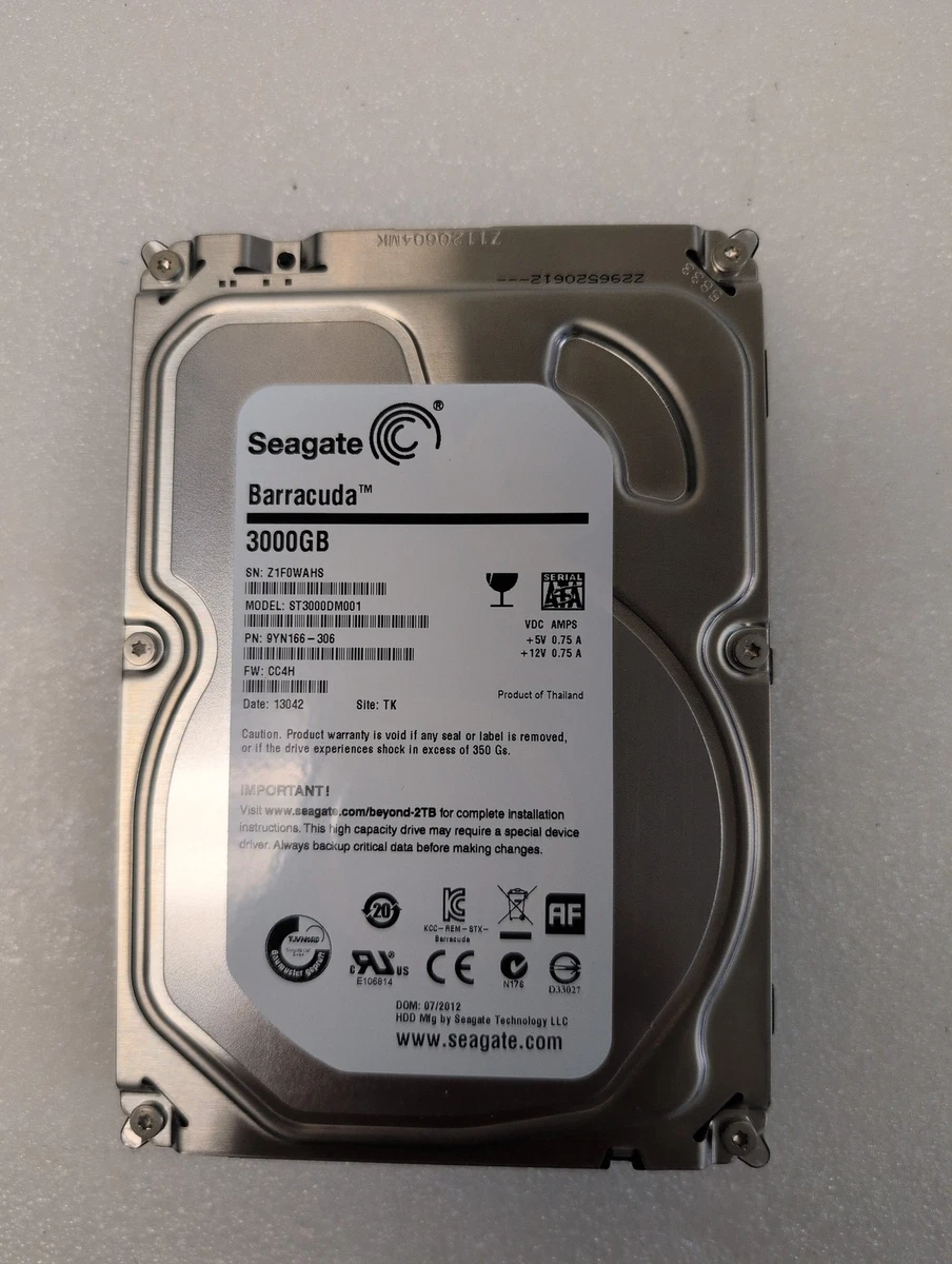 3-6 】Seagate ST3000DM001 3TB HDD 2台セット 3-6 】Seagate