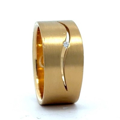 Niessing 18ct./750 yellow gold ladies ring with 0.02ct. Brilliant Ring Size: 56