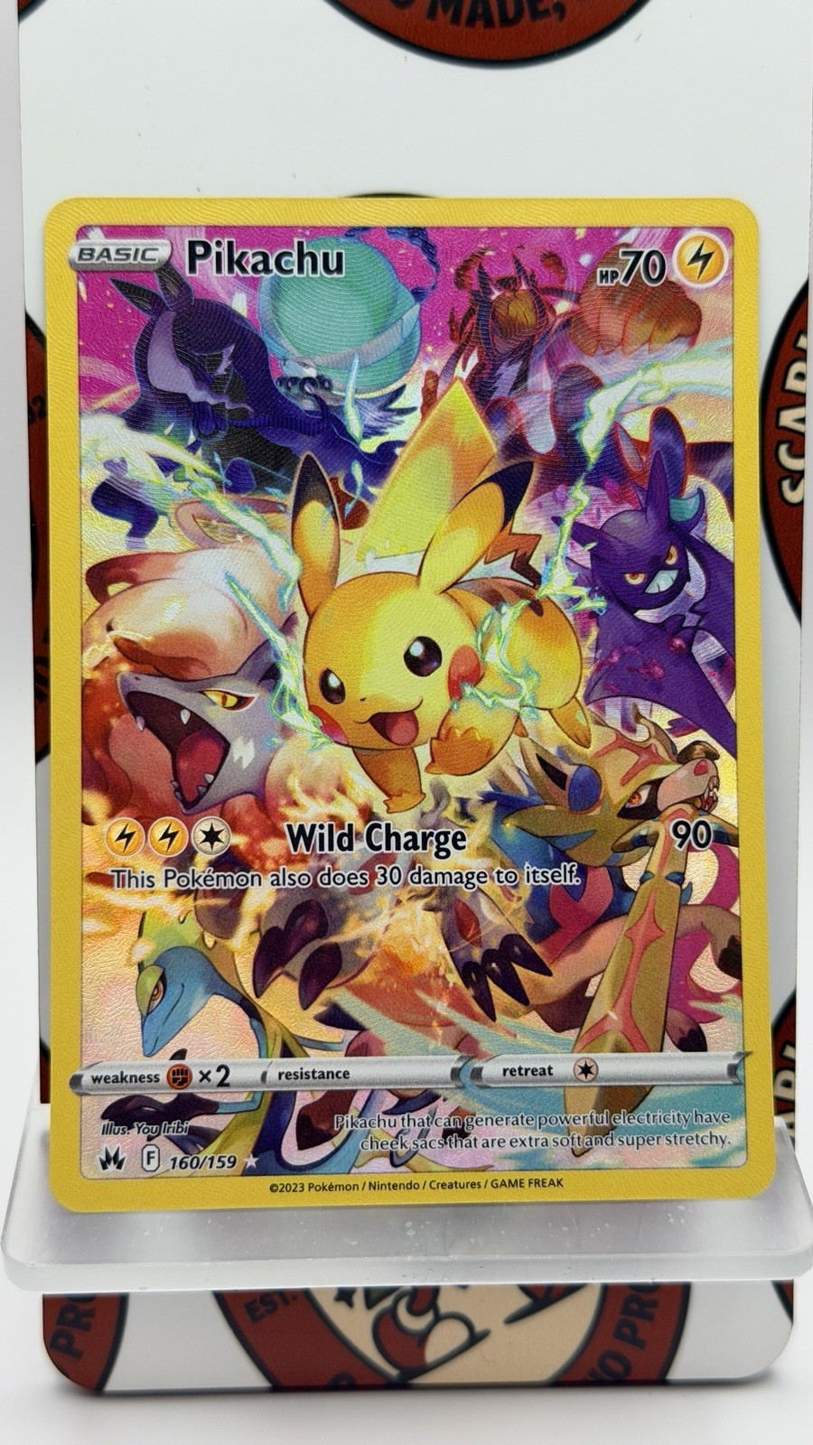 Pokemon TCG Crown Zenith - Pikachu 160/159 Full Art Secret Rare NM