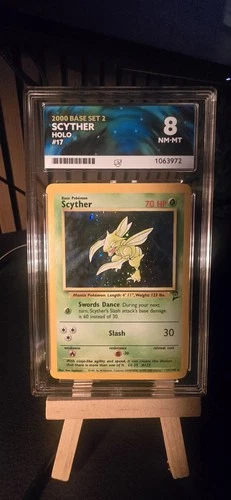 Scyther Base Set 2 Holo ACE 8 Pokémon Card 2000 #17 Vintage