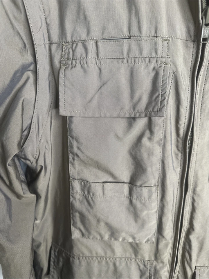 Chaqueta de Viaje Vintage Banana Republic 2-1 Convertible Con Capucha Paparazzi Cremallera Talla S Foto 4 de 4