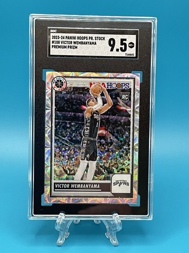 2023-24 Hoops Premium Stock Victor Wembanyama #108 Premium Prizm SGC 9.5 (RC)