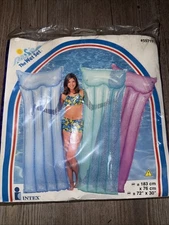 Vintage 1999 Intex Wet Set 72" x 30” Pool Float Lounge Air Mat Raft PURPLE NOS
