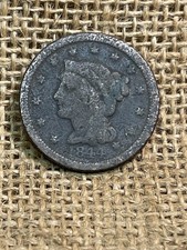 Dug Civil War Large One Cent Piece Dated 1844 Found At Winchester Virginia