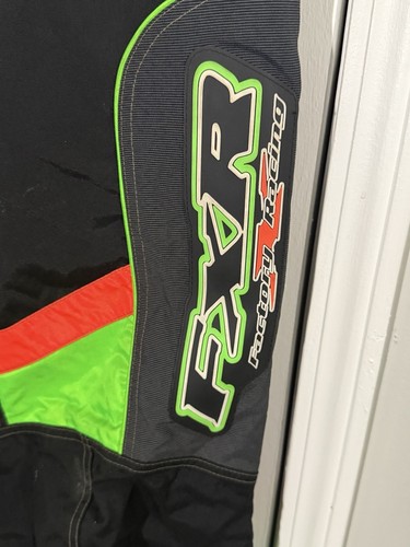 FXR Racing Men’s Snowmobile Bibs Pants Size Large Black Overalls Made In Canada - Picture 2 of 21