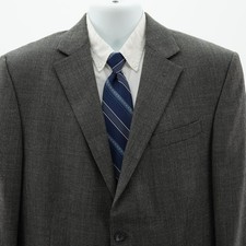 Oscar De La Renta Soft Tweed Wool Gray Black Check Sport Coat 42R Tagged 43R