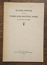 1911 Water Power for the Farm and Country Home Original