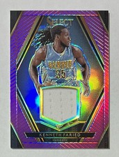 KENNETH FARIED 2015-16 Panini Select PURPLE PRIZM Worn Jersey Card #30 - 66/75