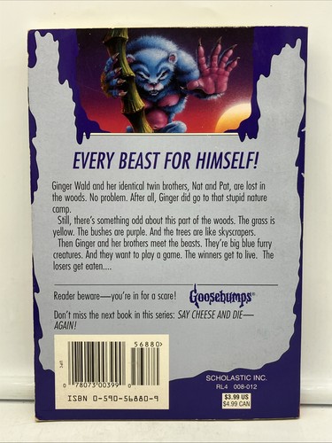 Goosebumps #43 Beast from the East Book by R L Stine 1996 - FREE SHIPPING - Picture 2 of 2
