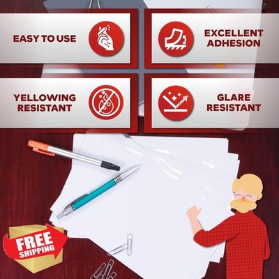 XFasten Self-Adhesive Laminating Sheets 9x12 Inches 100-Pack