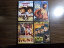 BROKEN TRAIL/ OUTLAW JUSTICE/ SABER RIVER/ ONCE UPON TEXAS TRAIN  DVD LOT OF 4