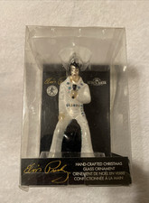 Kurt S Adler Elvis in White Jumpsuit Glass Ornament NEW in Box Signature Product
