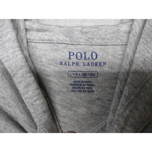 Polo Ralph Lauren Langarmshirt grau klassisches Logo mit Kapuze Größe L - Bild 2 von 9