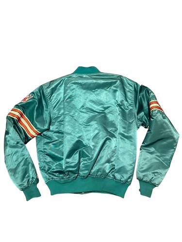 Vintage 80s MIAMI DOLPHINS NFL Pro Line Starter Satin Bomber Jacket USA XL - Picture 7 of 24