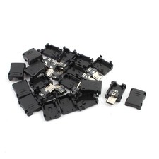 10PCS 5-Pin Micro USB Male Connector w Plastic Cover for DIY