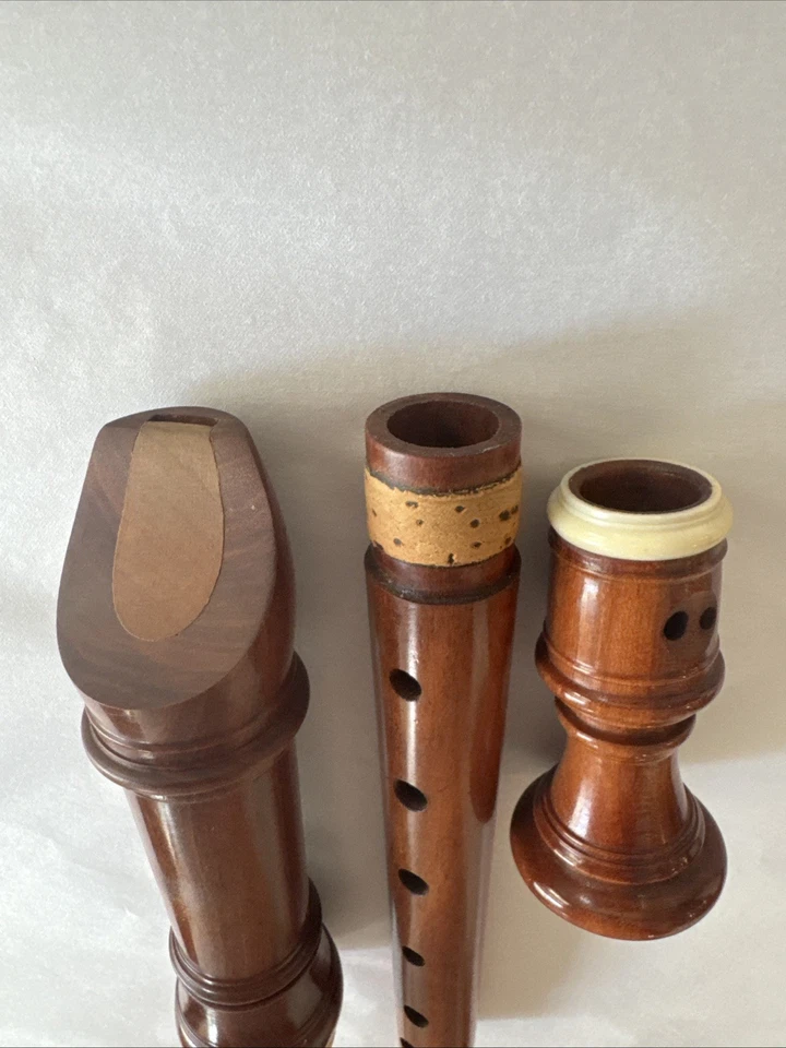 Moeck Rottenburgh Soprano Recorder Rosewood von Huene 3-Piece Vintage 1973 - Image 4 of 4