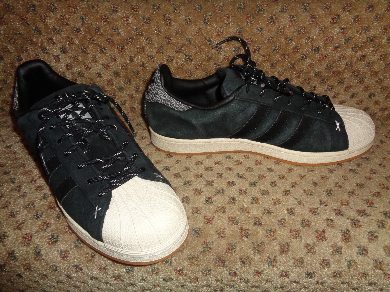 ADIDAS SUPERSTAR BLACK SUEDE LEATHER 