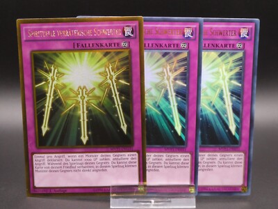 Yugioh Playset 3x Spirituelle verräterische Schwerter MVP1 DEG31/ Gold Rare/ NM