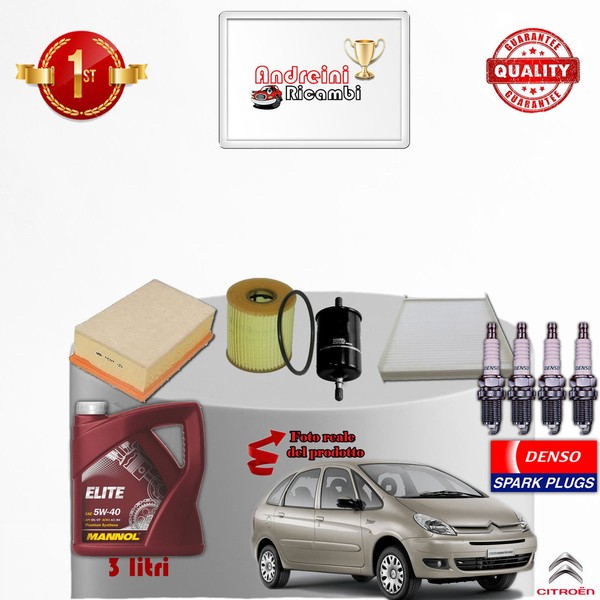 Wartungsset Filter ÖL Kerzen Citroen Xsara Picasso 1.6 I 70KW Ab 2004-image