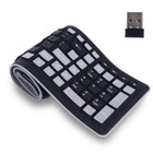 USB Wireless Foldable Silicone Keyboard Waterproof Rollup Keyboard for PC Laptop
