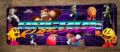 Arcade Classics 3x12 Metal Wall Video Game Sign #1
