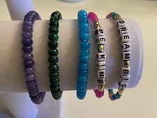 Set Of 5 Stretchy Bead Bracelets