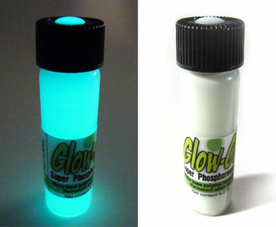 Glow-On  AQUA Leuchtfarbe für Visiere, Angelköder, Lg 9,2 ml Fläschchen, hell