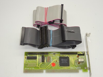 WINBOND GW1760WB 16 BIT HDD FDD MFM RETRO CONTROLLER WITH CABLES #GK7745
