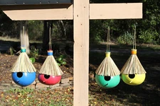 4pc COCONUT BIRD HOUSES, Bird Habitat,Home And Garden Decor,All Occasion Gift