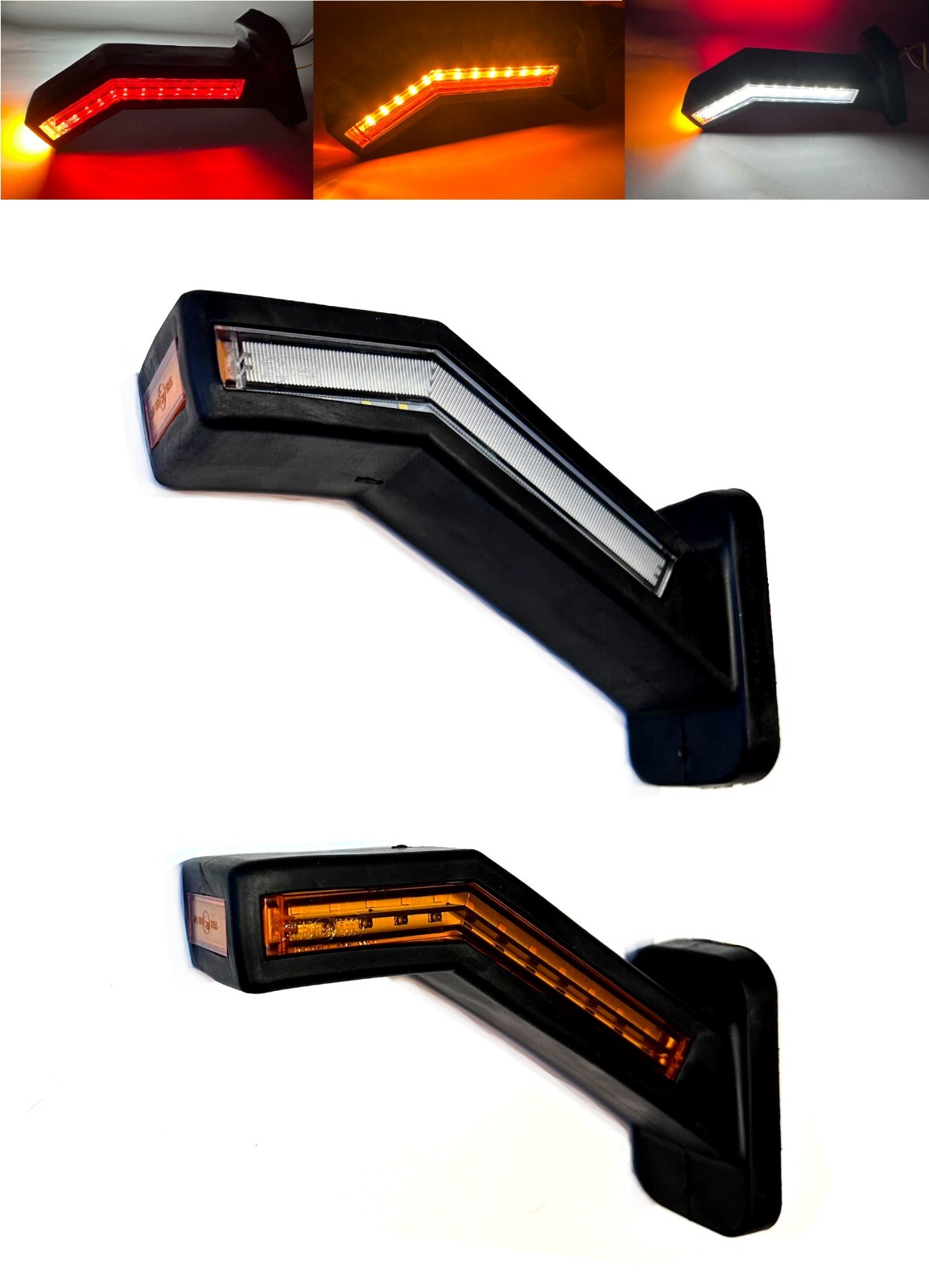 2x LED Umrissleuchte Positionsleuchte m. Dynamischer Blinker Bremsleuchte 12/24V